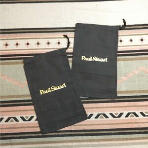 Paul Stuart dustbag bundle of two (2) never used brown gold letters